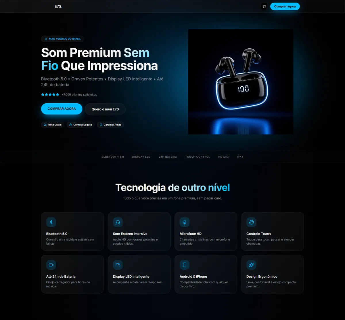 E7S - Fone de Ouvido