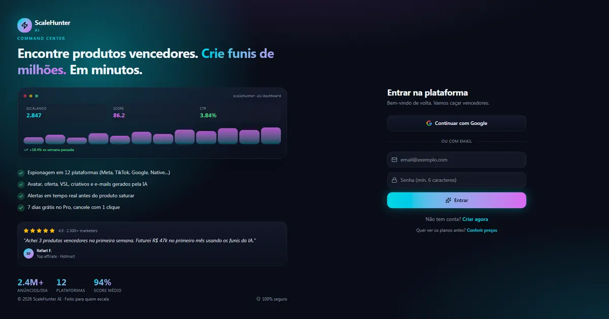ScaleHunter - IA para Marketers